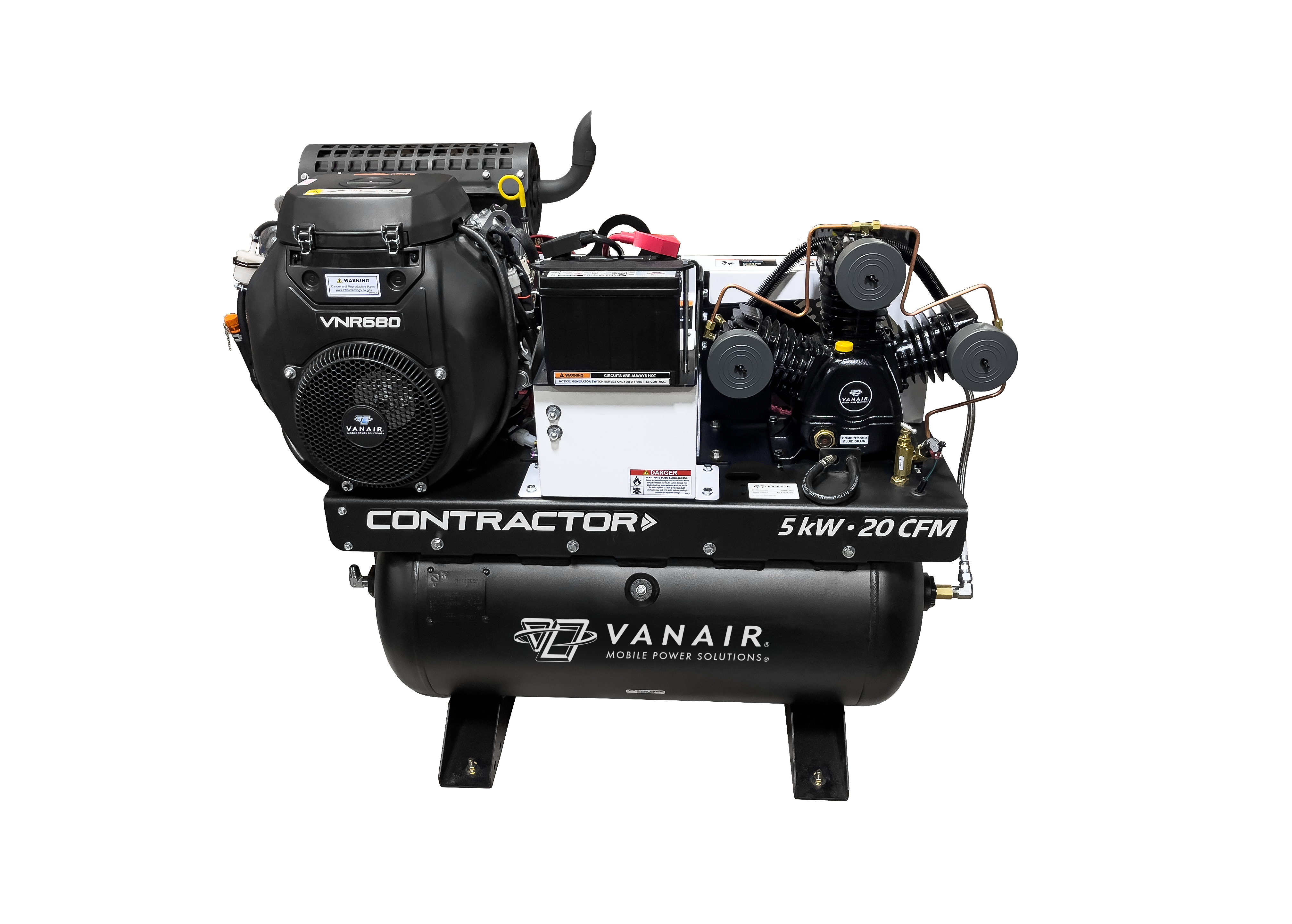 Vanair® Contractor Reciprocating Air Compressor with Generator