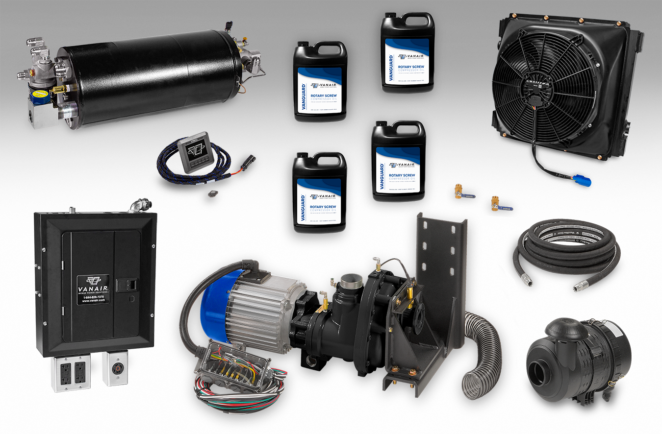 Genair® Rotary Screw Air Compressor/Generator System – 125 to 185 CFM - Standard Kit