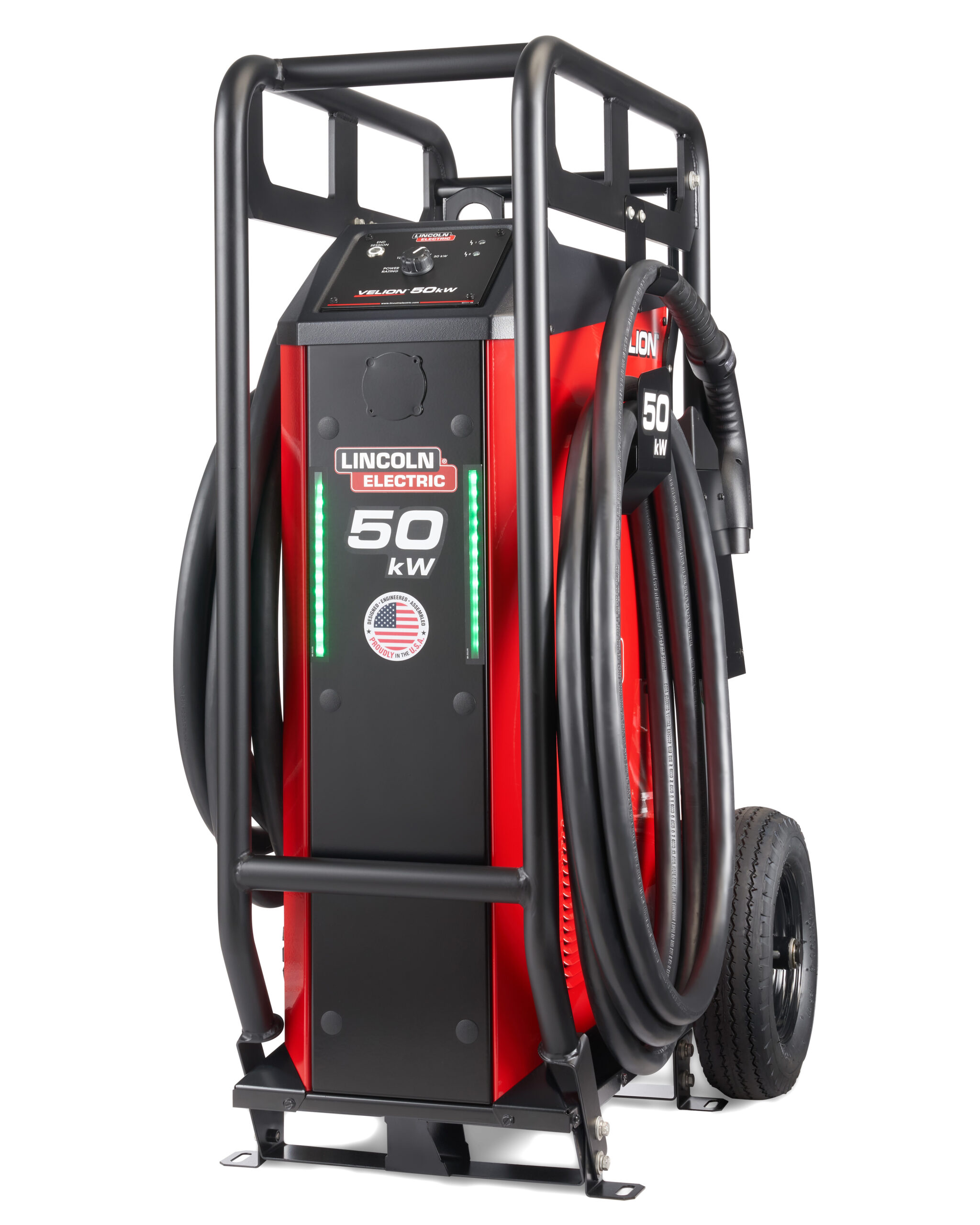 Velion® 50kW Mobile DC Fast Charger with Roll Cage, Wheels, and 25 ft. Cable One-Pak® (K6022-2)