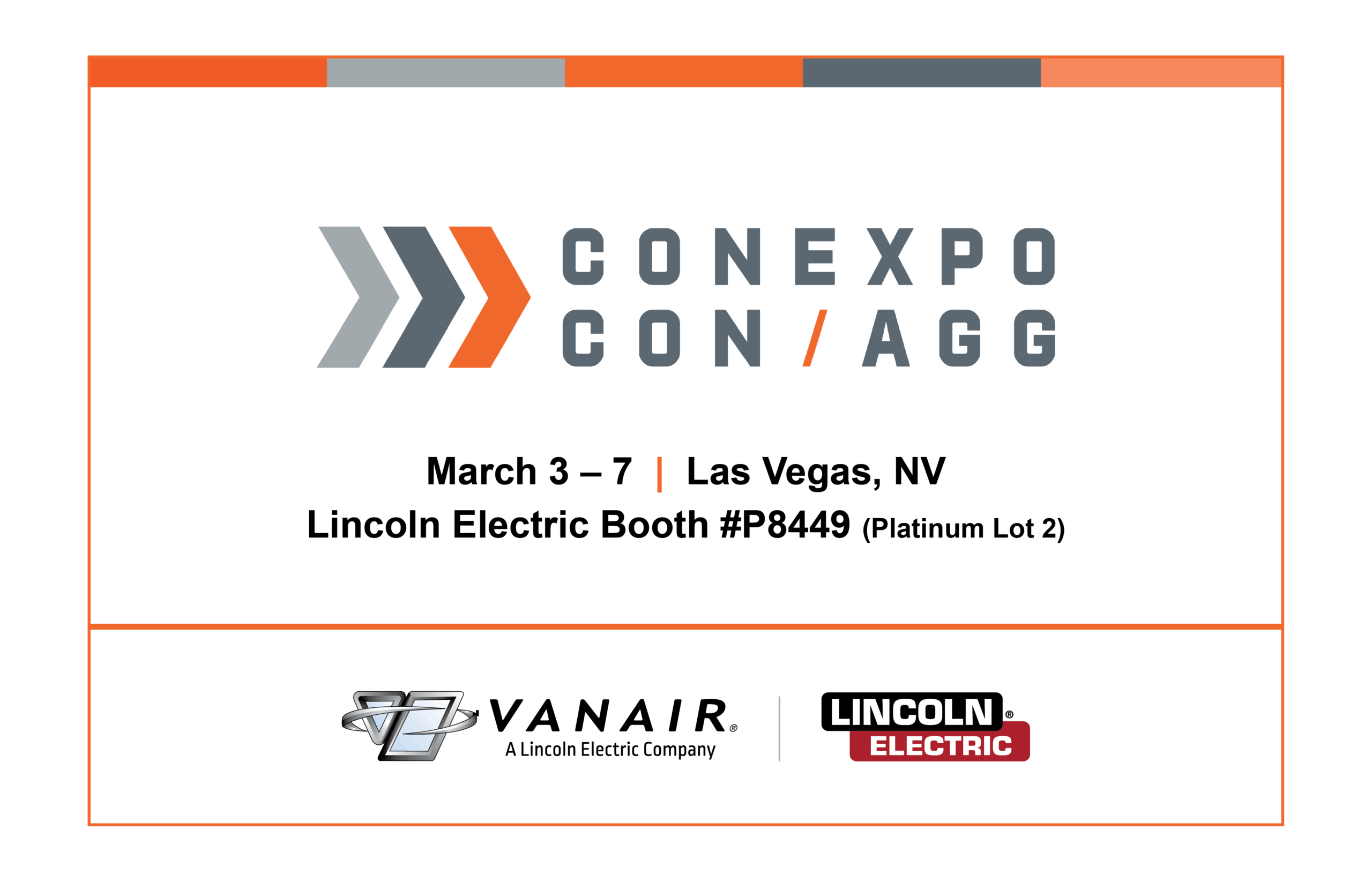 Vanair®, a Lincoln Electric Company, at CONEXPO-CON/AGG 2026 Vanair®, a Lincoln Electric Company, at CONEXPO-CON/AGG 2026