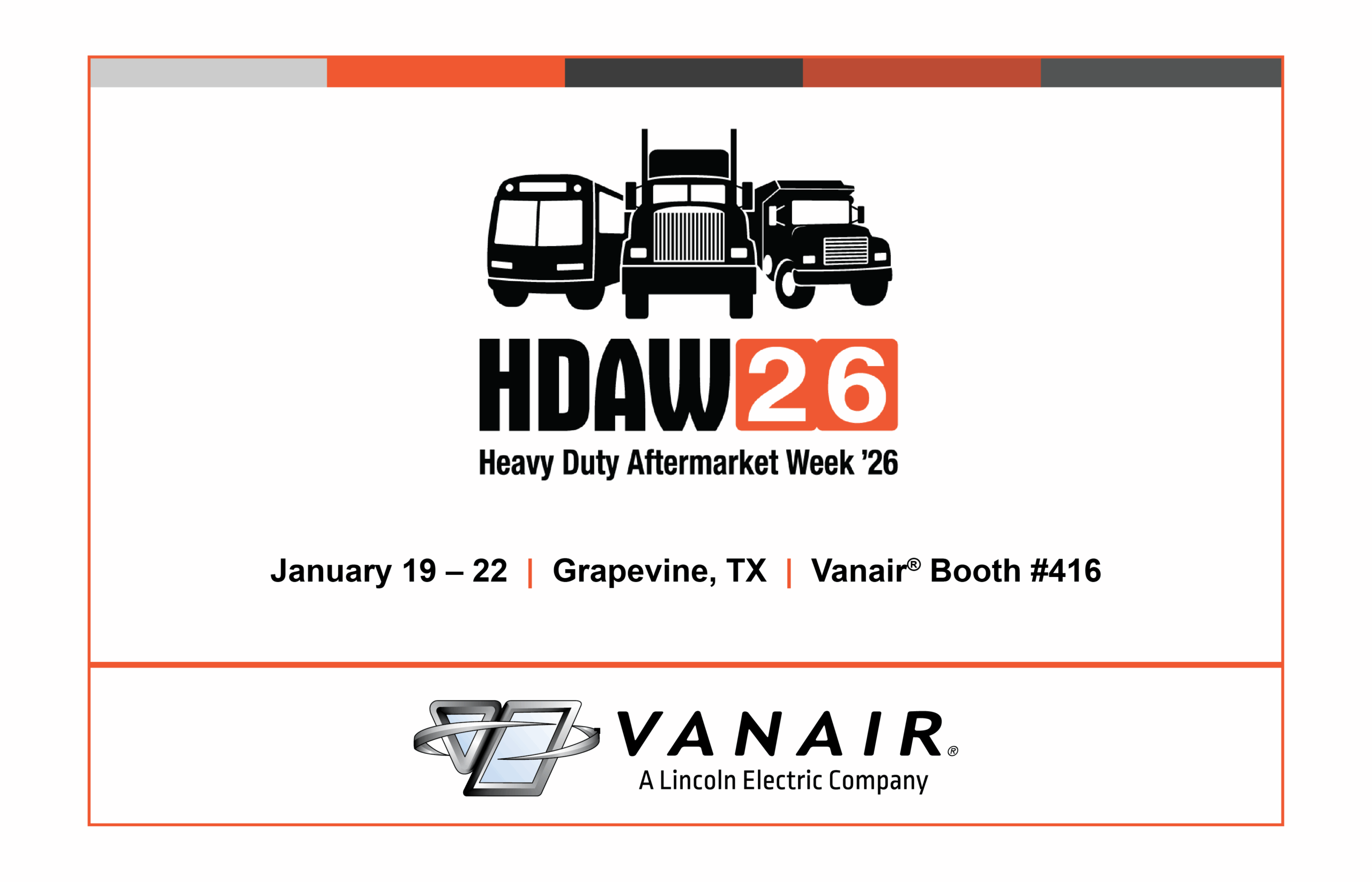 Vanair®, a Lincoln Electric Company, at HDAW 2026
