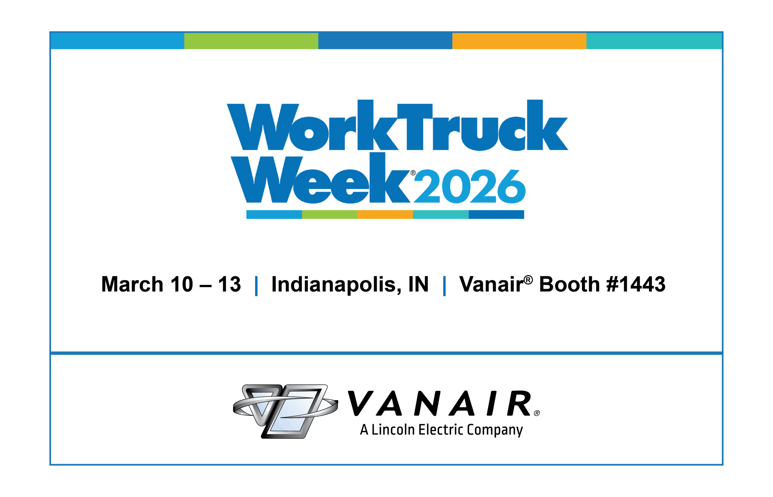Vanair®, a Lincoln Electric Company, at NTEA Work Truck Week 2026 Vanair®, a Lincoln Electric Company, at NTEA Work Truck Week 2026