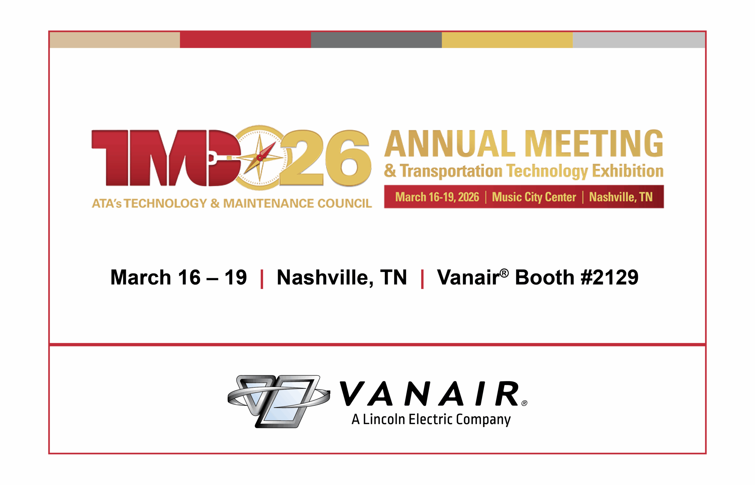 Vanair®, a Lincoln Electric Company, at TMC 2026