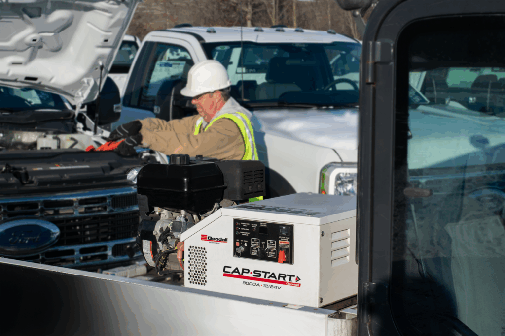 Jump-Starting a Truck with a Cap•Start® 3000A - 240A Alternator