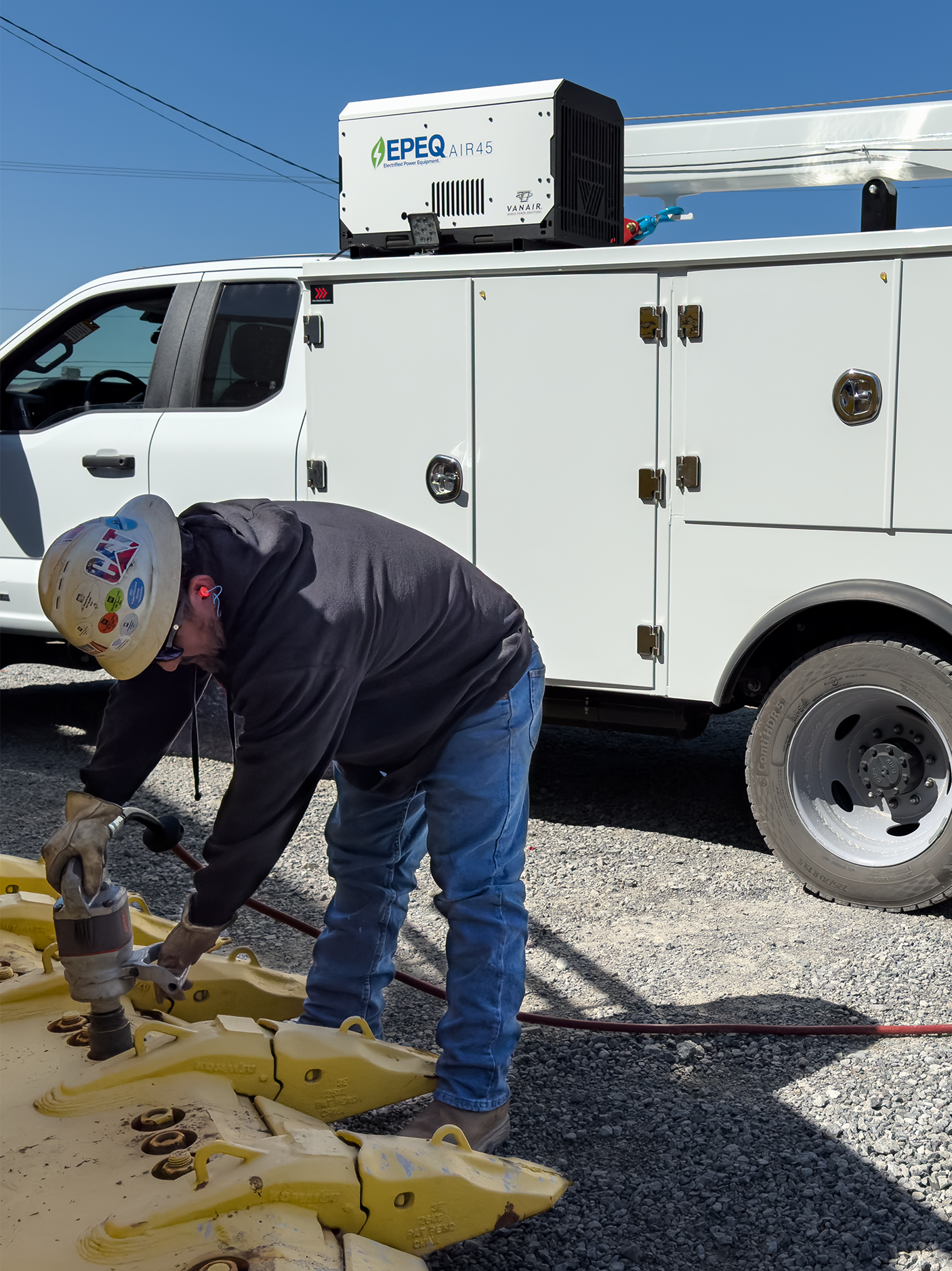 Midsouth Aggregate operator using impact wrench
