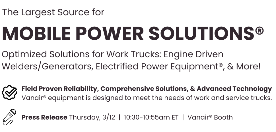 Vanair®, a Lincoln Electric Company, at NTEA Work Truck Week 2026 Vanair®, a Lincoln Electric Company, at NTEA Work Truck Week 2026