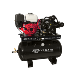 Vanair® PRO 25 Portable Reciprocating Air Compressor with OEM maintenance kit access