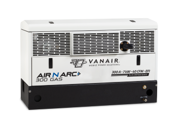 Vanair® Air N Arc® 300 Gas ALL-IN-ONE Power System® with rotary screw compressor Vanair® Air N Arc® 300 Gas ALL-IN-ONE Power System® with rotary screw compressor