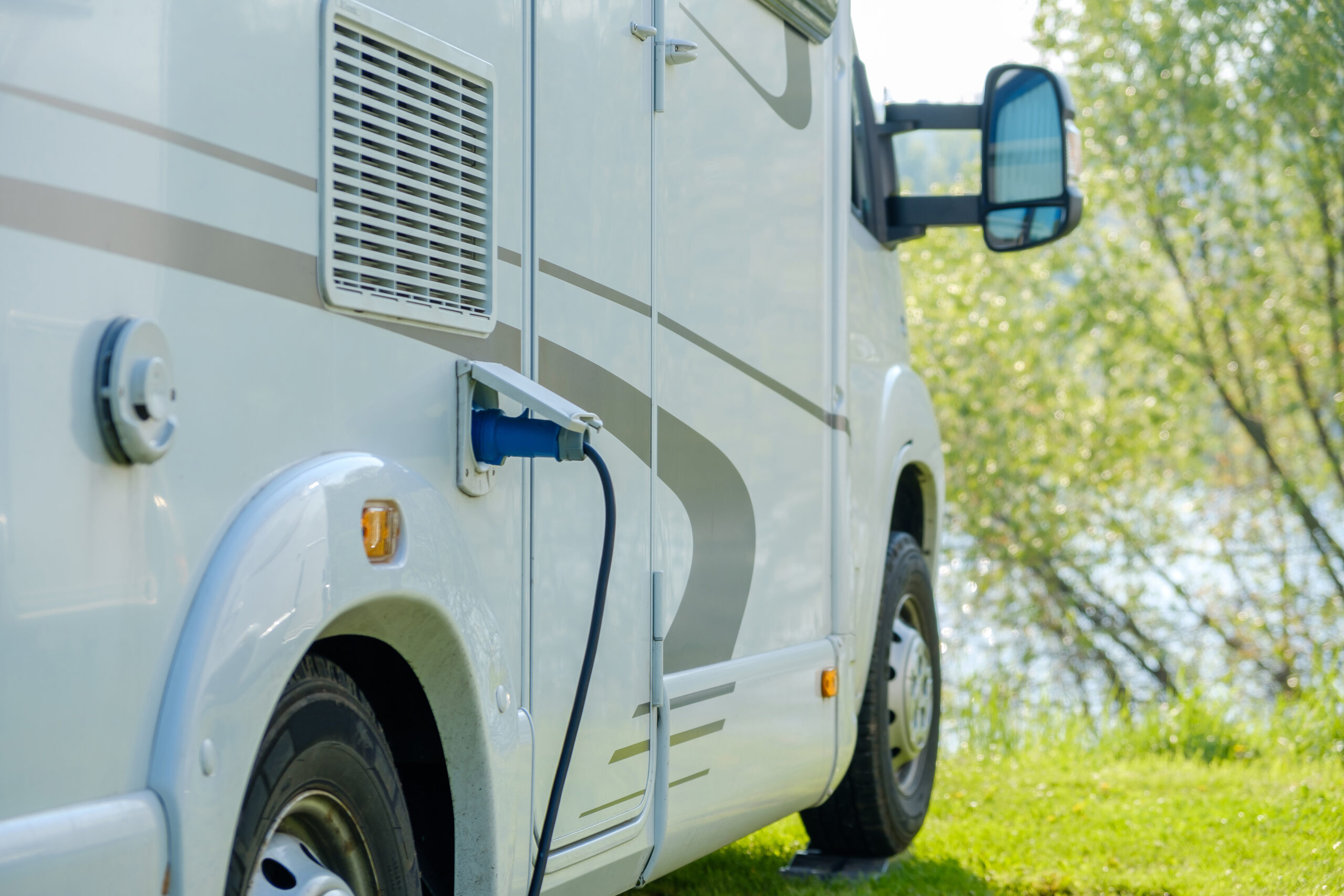 Charging Electric RV Outdoors